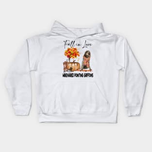 Fall In Love With Wirehaired Pointing Griffon Thanksgiving Kids Hoodie